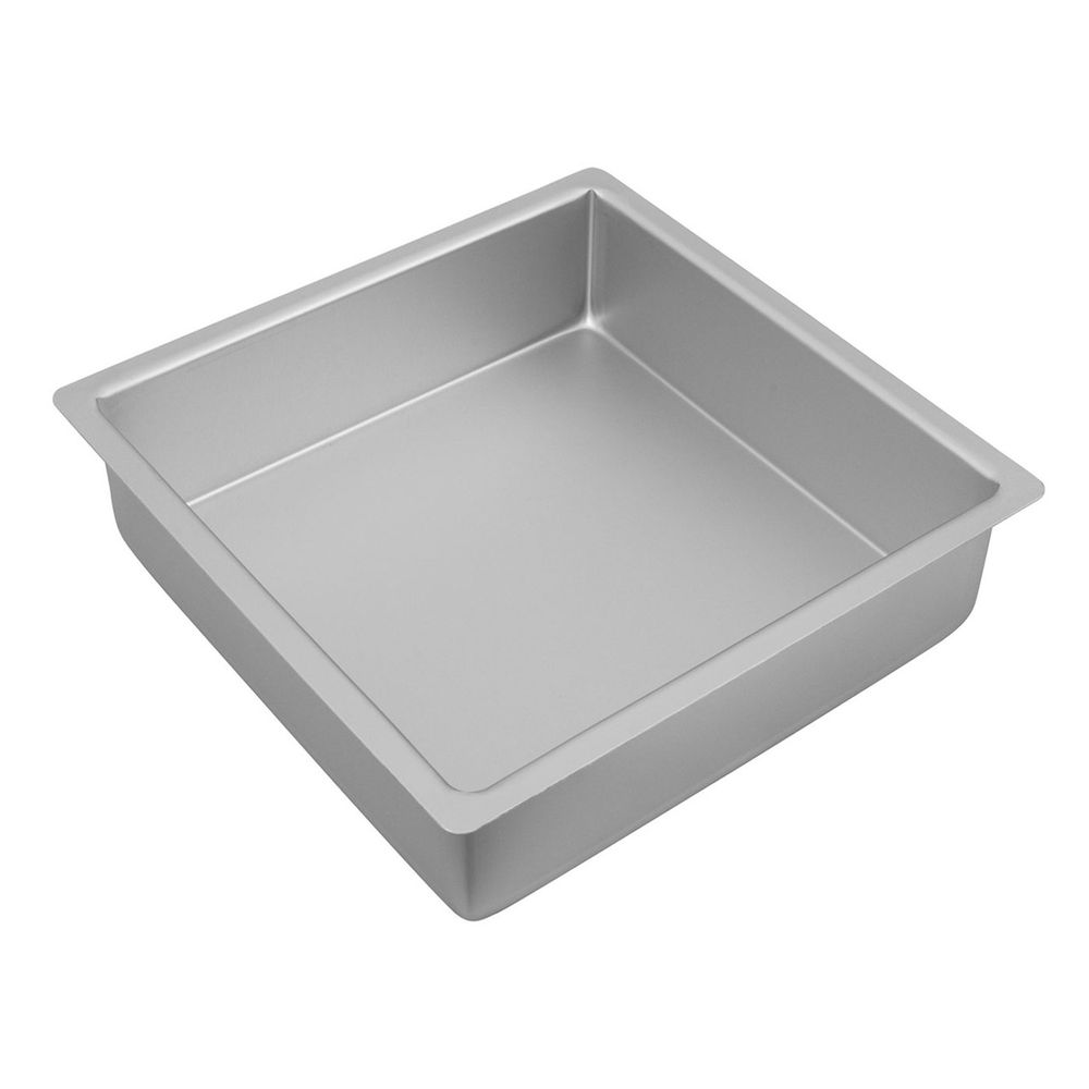 Bakemaster Anodised Square Cake Pan (Silver) - 25x7.5cm by Bakemaster - ISBN: 9313803402287