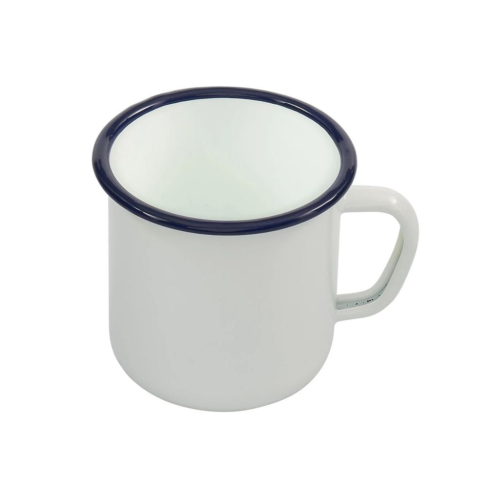 Bakemaster Enamel Mug (White with Navy Trim) - 9.5 x 10.5cm/700mL by Bakemaster - ISBN: 9313803404533