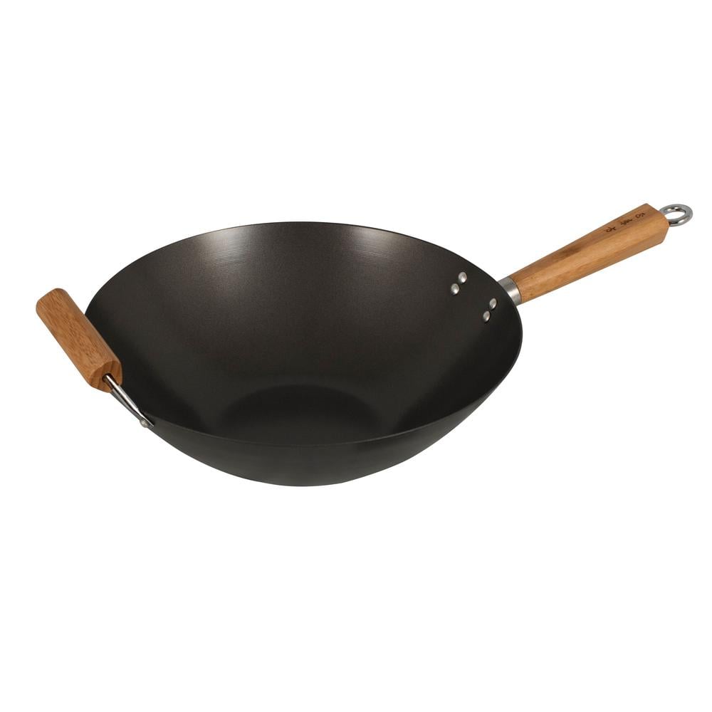 Carbon Steel/Bamboo Handle Non-Stick Wok, 9313803405738