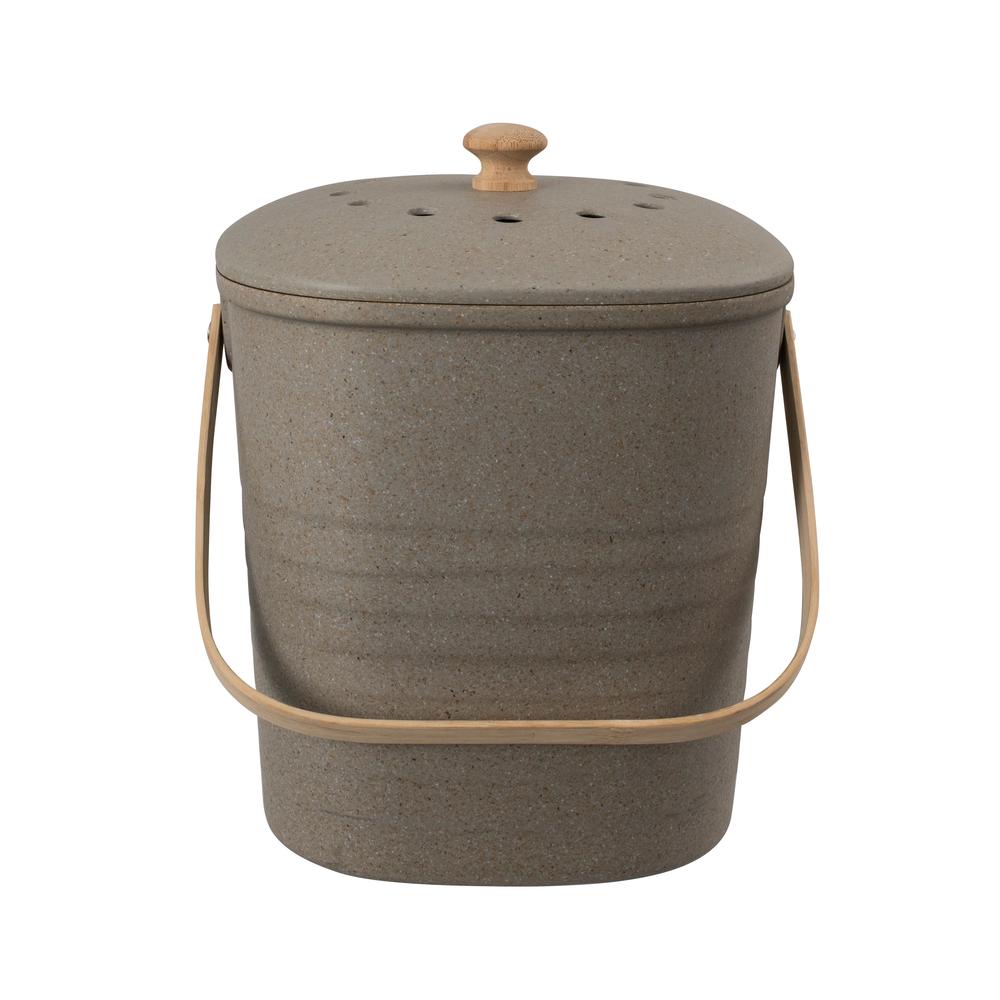Bamboo Square Compost Bin (Grey), 9313803416154