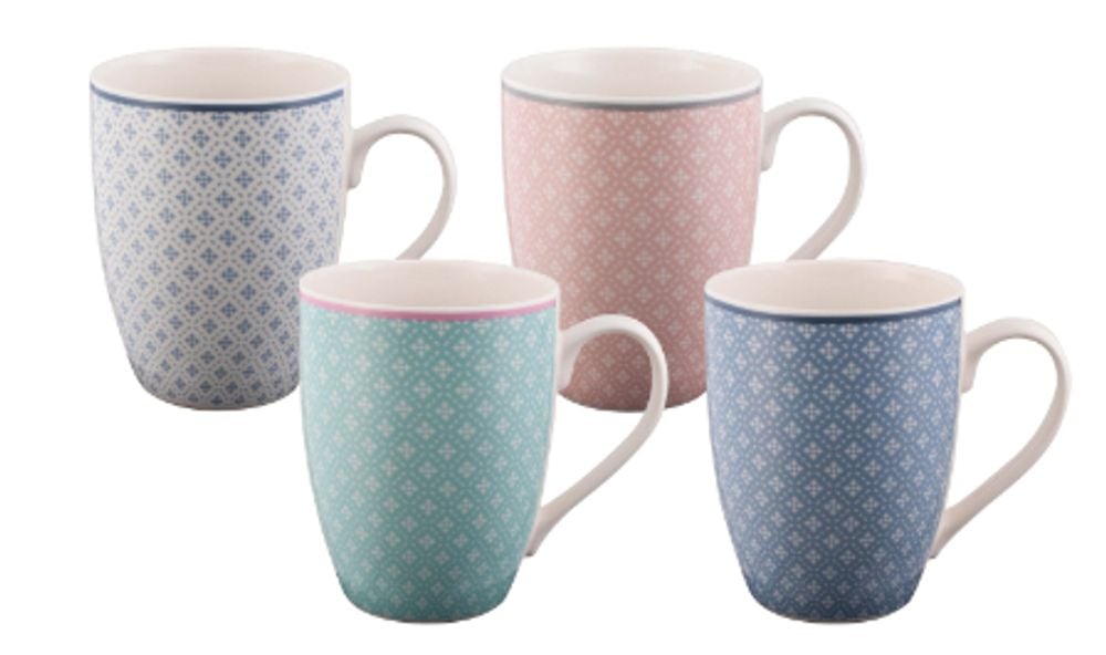 Bundanoon Coupe Mug, Set of 4 (Geometric Diamonds) - 355mL by Bundanoon - ISBN: 9313803430266
