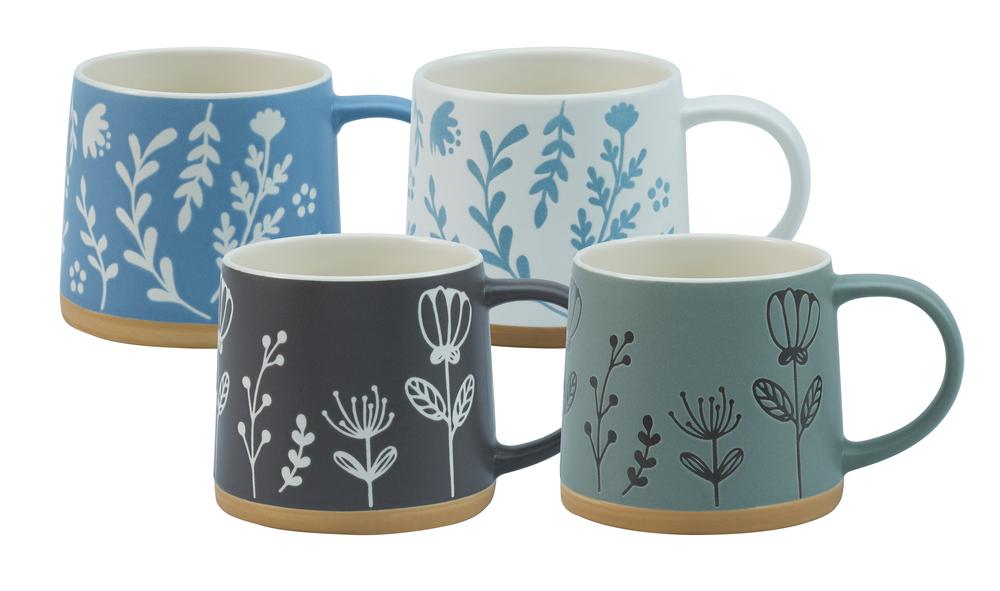 Bundanoon Scandi Mug, Set of 4 (Flora), 9313803430501
