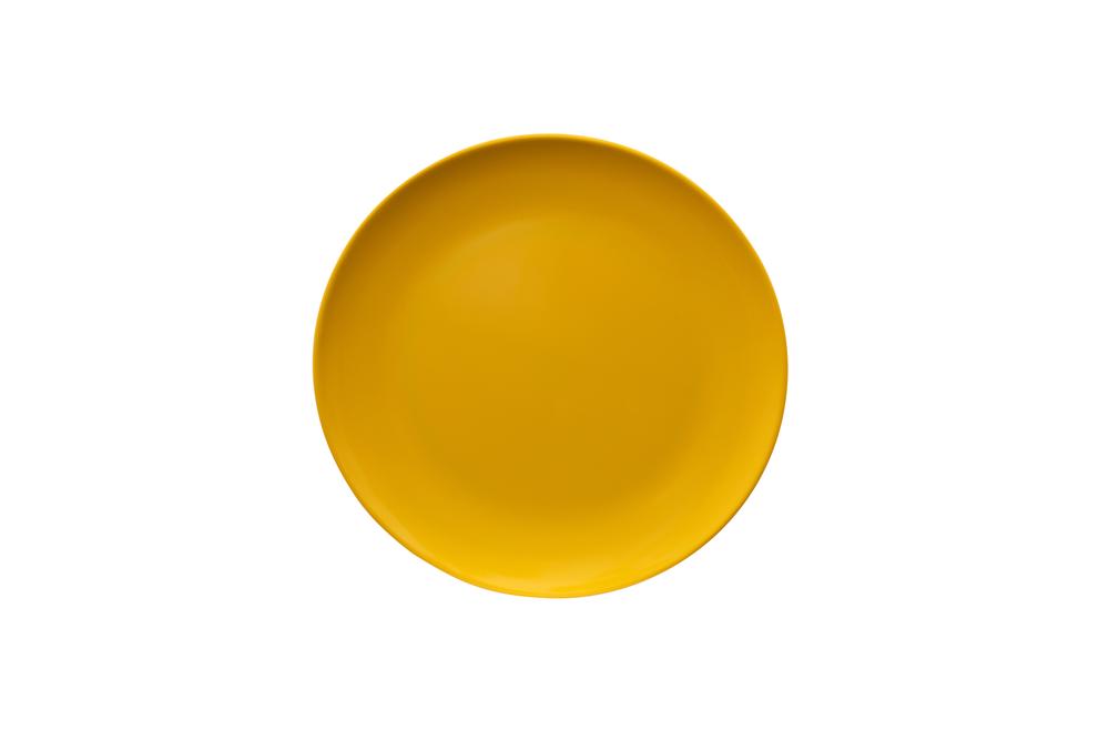 Single Colour Melamine Plate (Yellow), 9313803580091