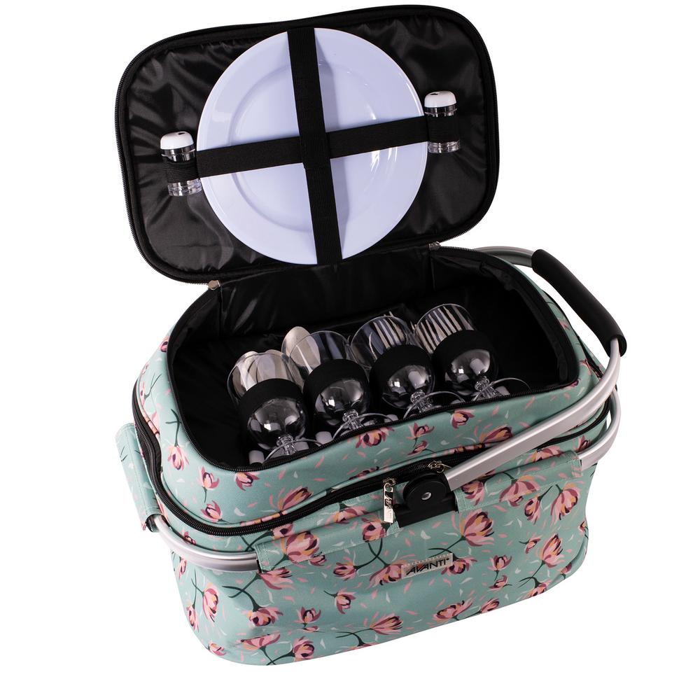 Avanti 4 Person Insulated Cooler Picnic Basket (Posey) Buy online at
