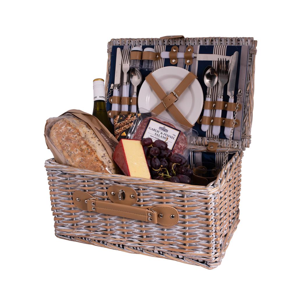 Avanti Picnic Basket, 4 Person (Hampton Stripe) Buy online at The Nile