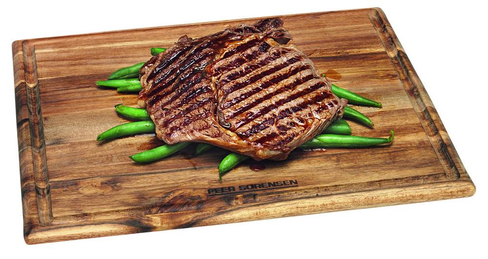 Acacia Wood Steak Serving Board - 30x25x1.2cm, 9313803745414