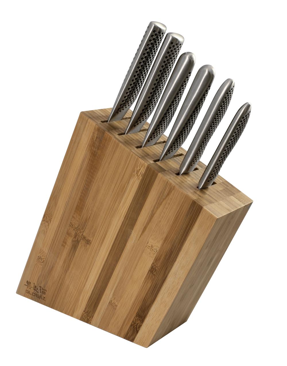 Global Kyoto Knife Block Set (Bamboo), 9313803796539