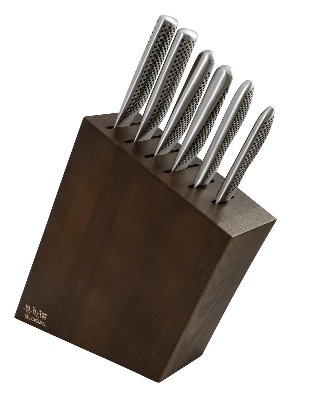 Kyoto Knife Block Set (Stained Ash), 9313803796546
