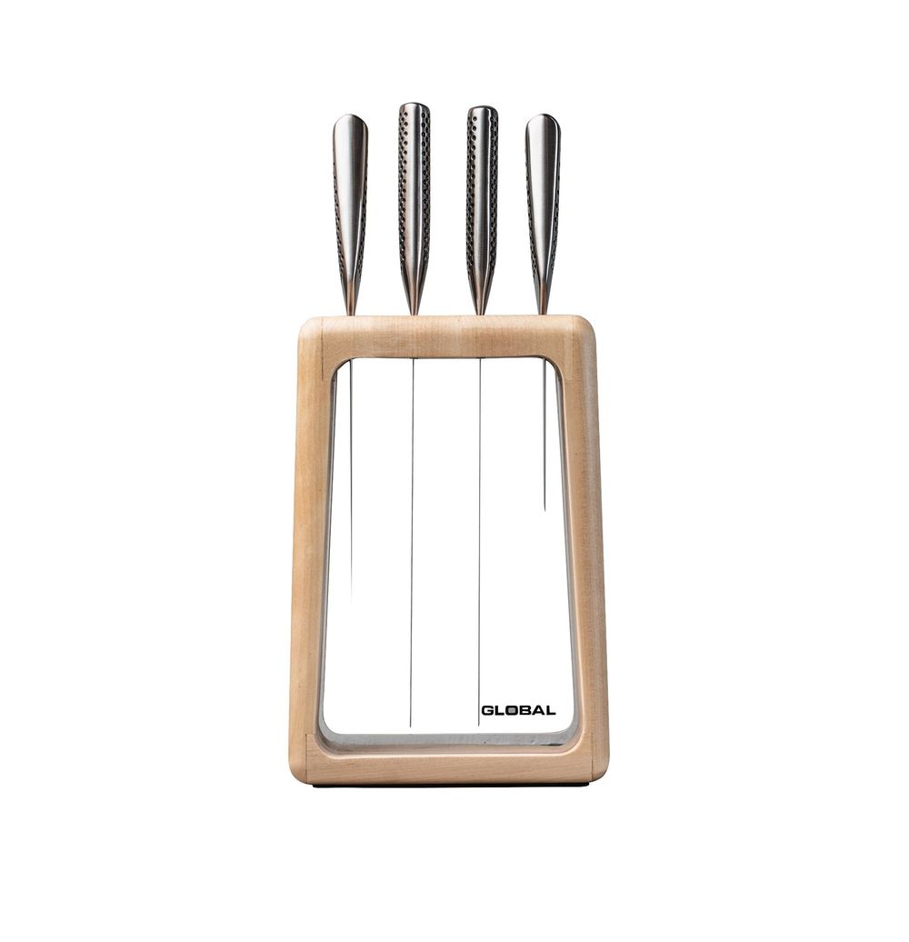 Global Classic Hashira Knife Block Set, 5 Piece (Maple) by Global - ISBN: 9313803796706