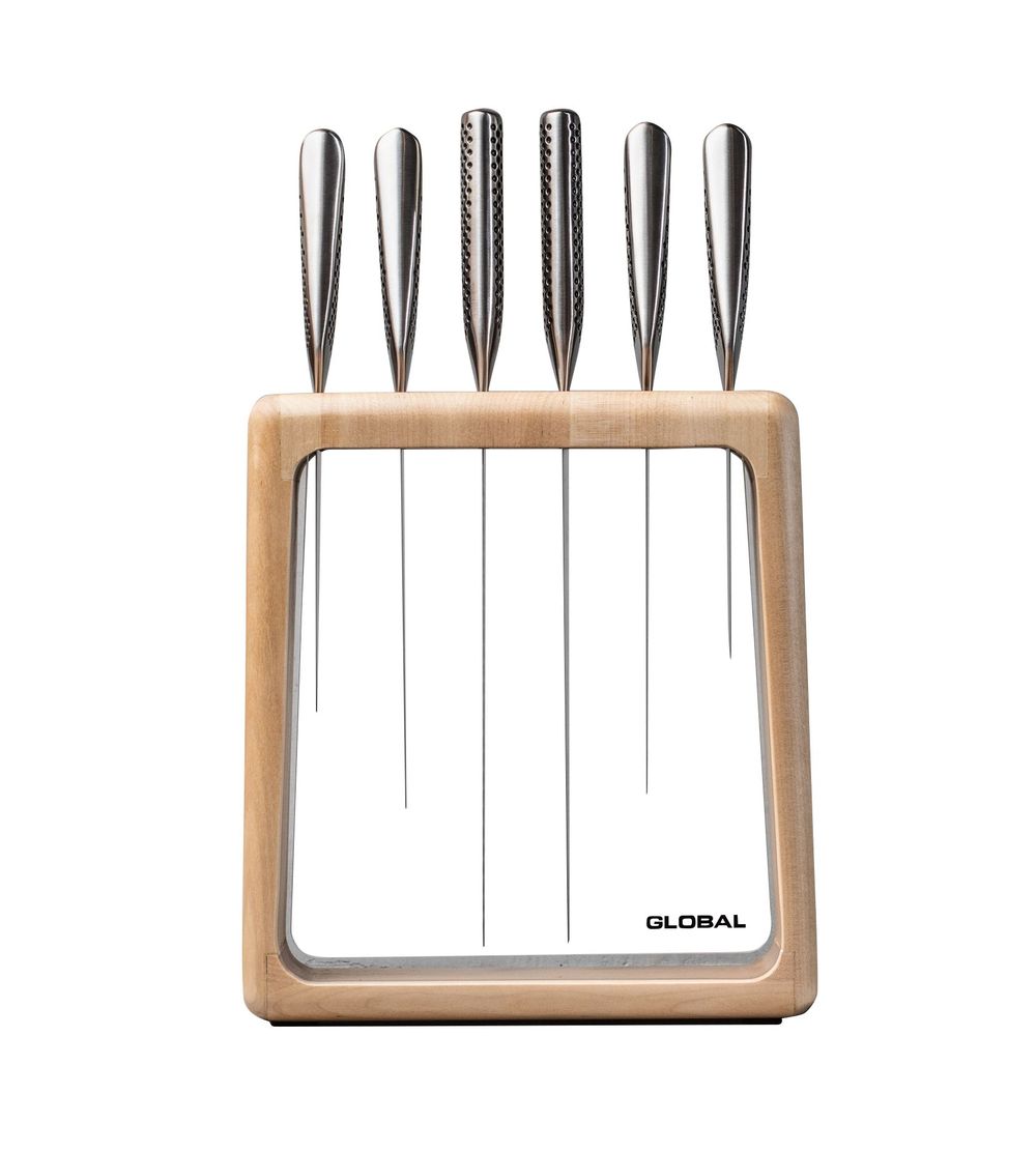 Global Classic Hashira Knife Block Set, 7 Piece (Maple) by Global - ISBN: 9313803796720