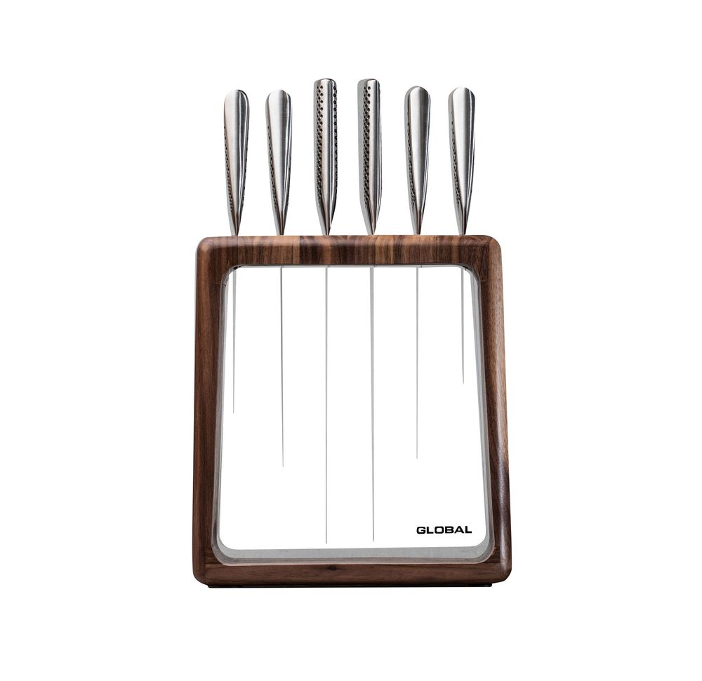 Global Classic Hashira Knife Block Set, 7 Piece (Walnut) by Global - ISBN: 9313803796737