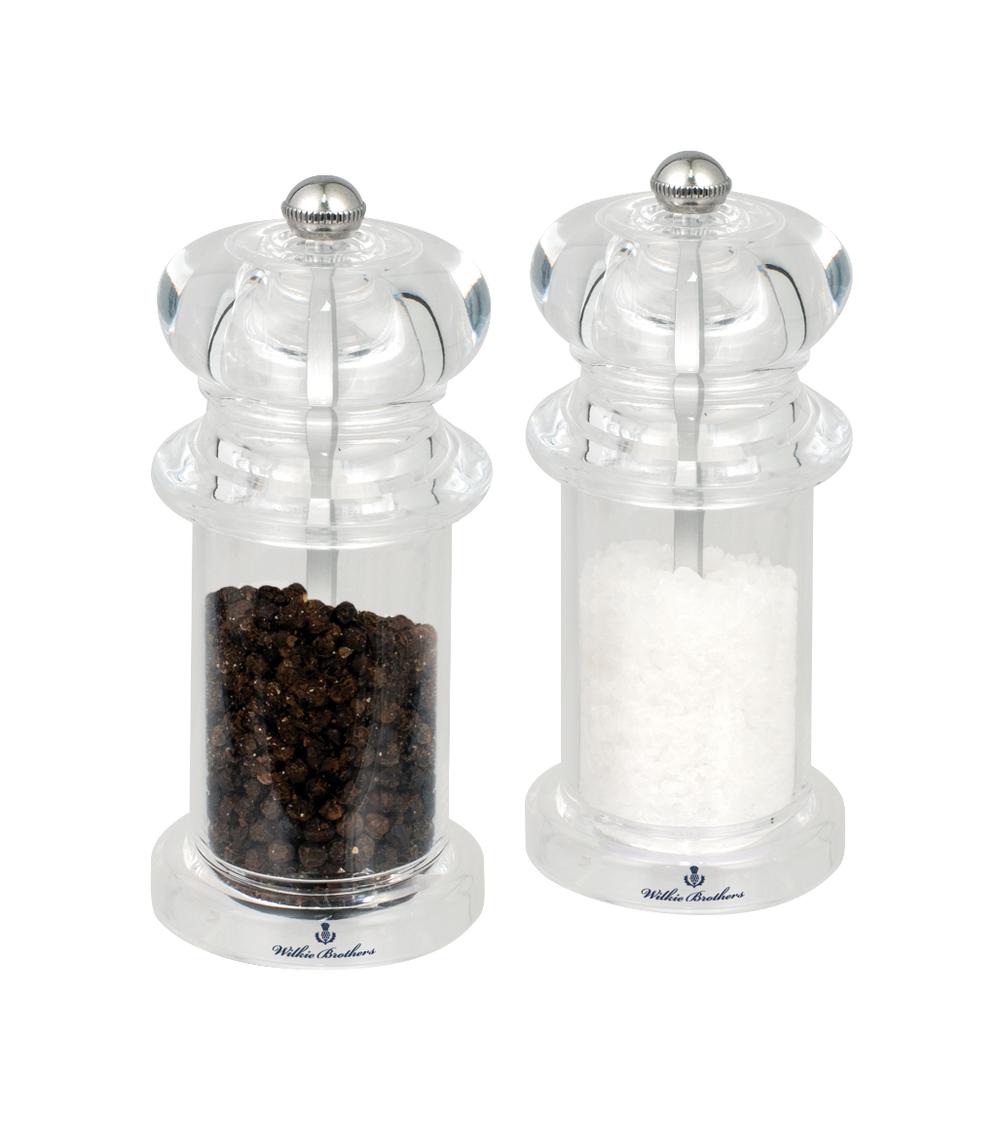 Acrylic Salt and Pepper Mill Set - 14cm, 9313803998520