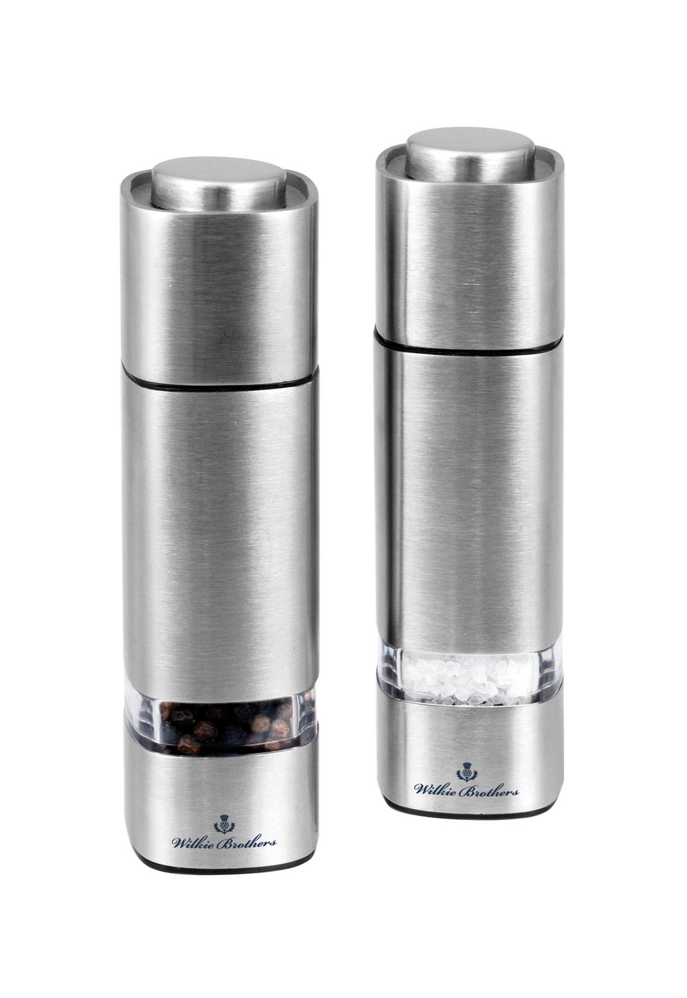 Salt and Pepper Mill Set, Stainless Steel Square, 9313803998551