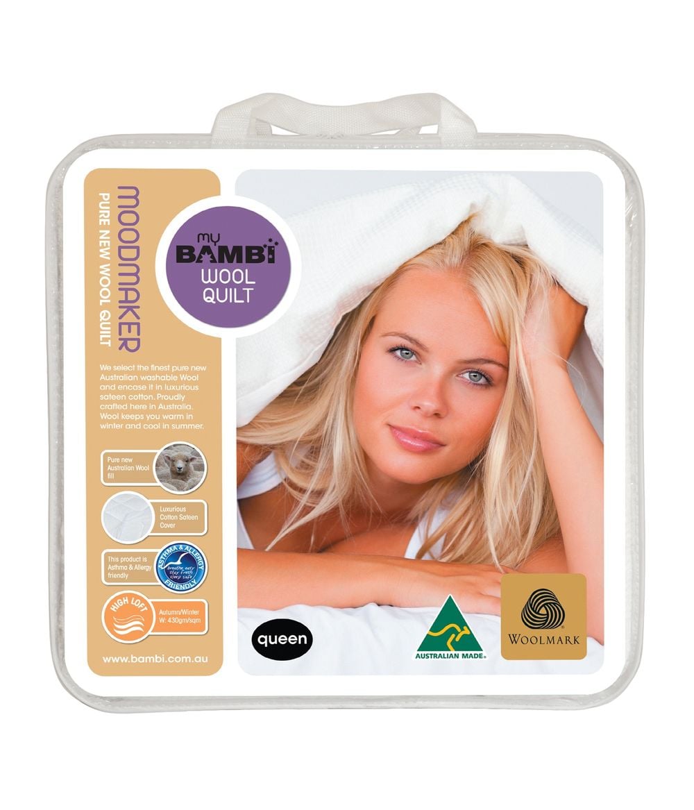 Bambi 500gsm Moodmaker Wool Quilt with Cotton Sateen Cover - Queen by Bambi - ISBN: 9313865114340