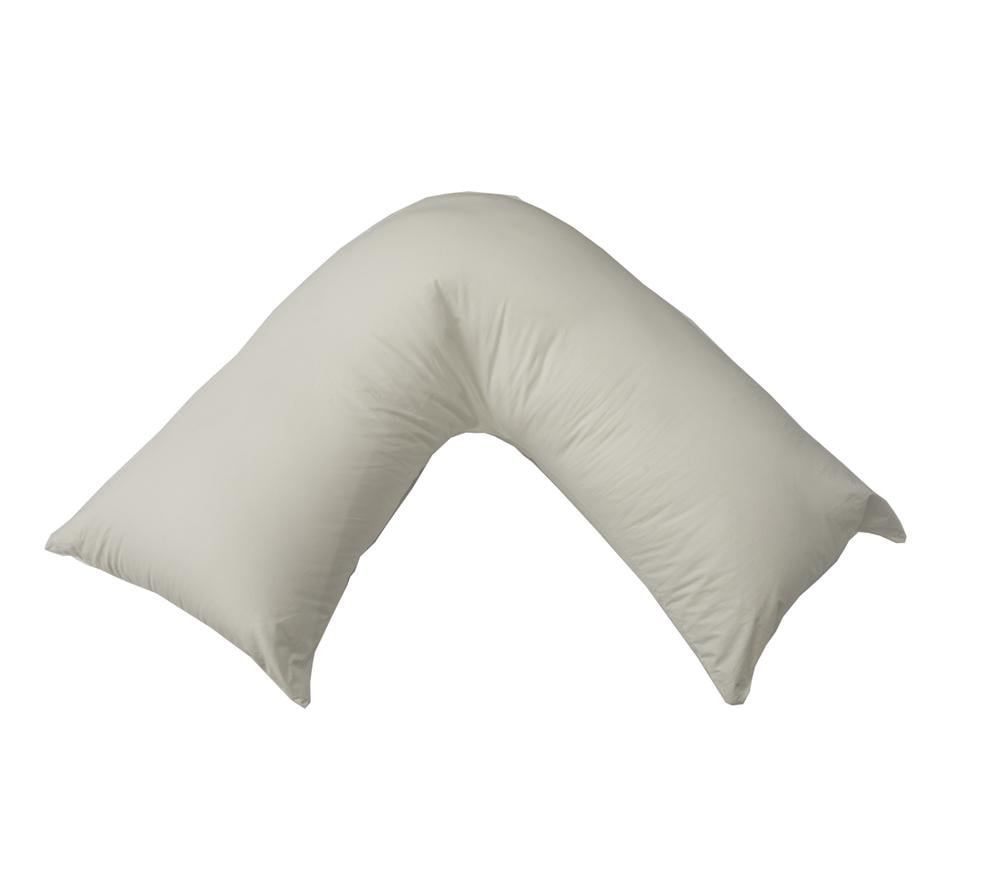 Boomerang Pillow With Cotton Cover (White) - 84x84x38.5cm, 9313865115286
