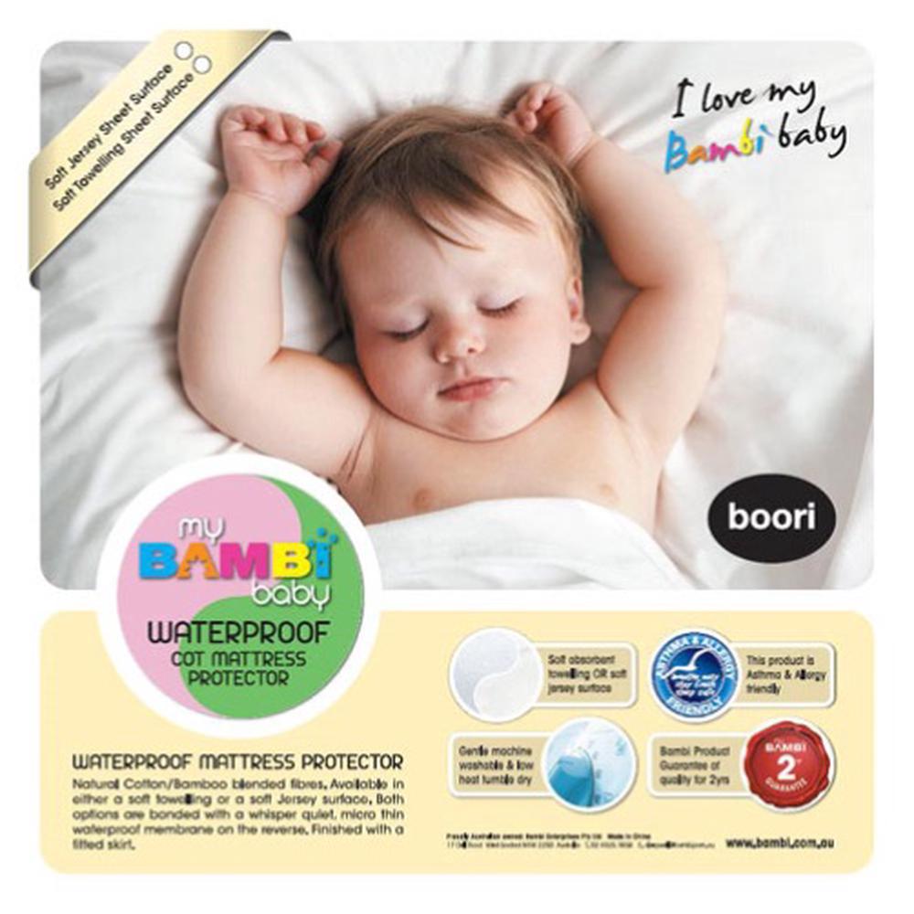 Cotton/Bamboo Stretch Knit Waterproof Cot Mattress Protector, 9313865124158