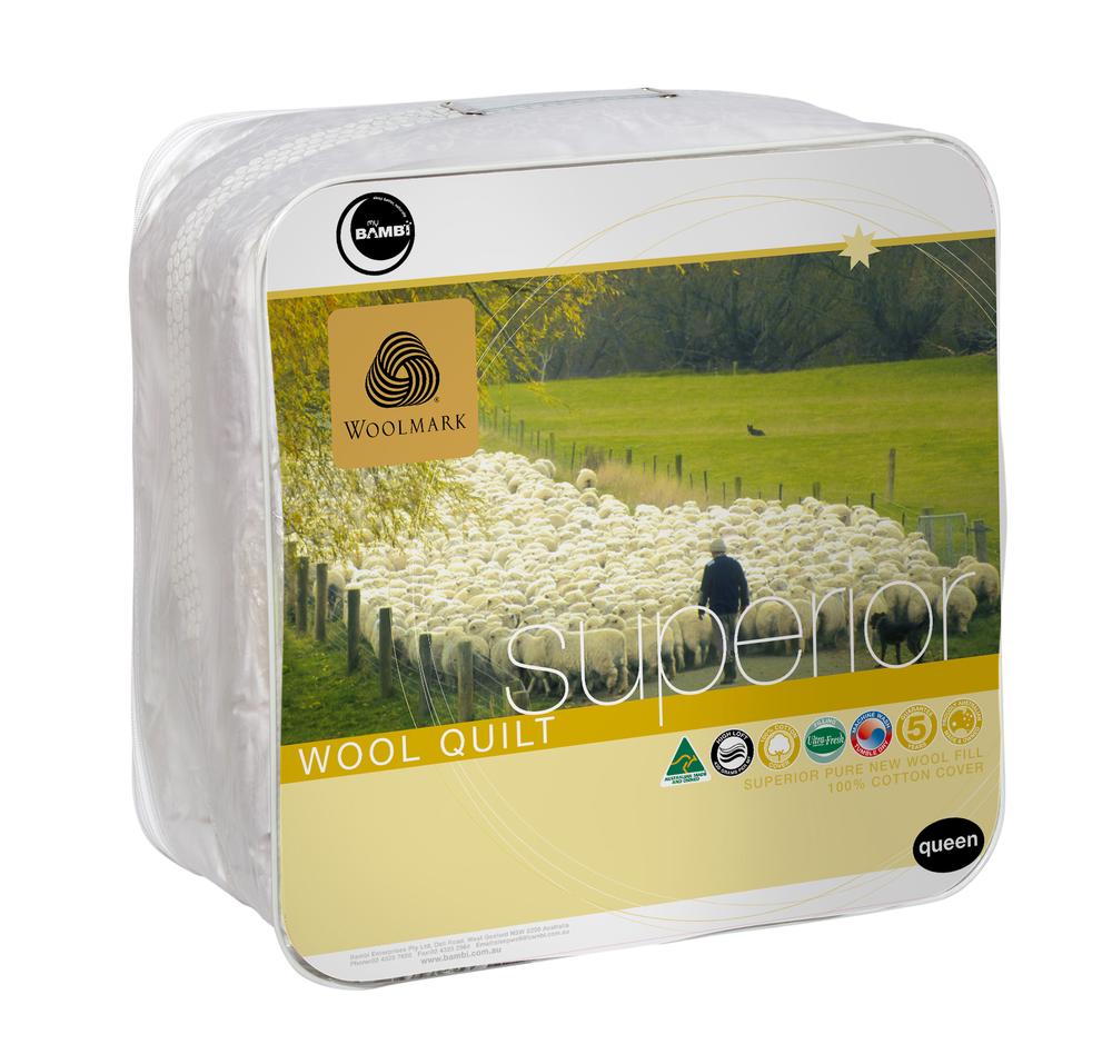Bambi Superior Australian Wool 500GSM Super Loft Quilt - King by Bambi - ISBN: 9313865127654