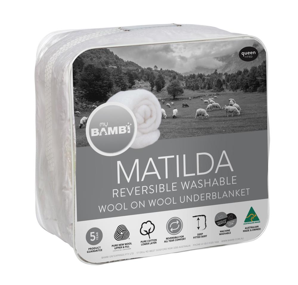 Matilda Wool On Wool Underblanket, 9313865128538