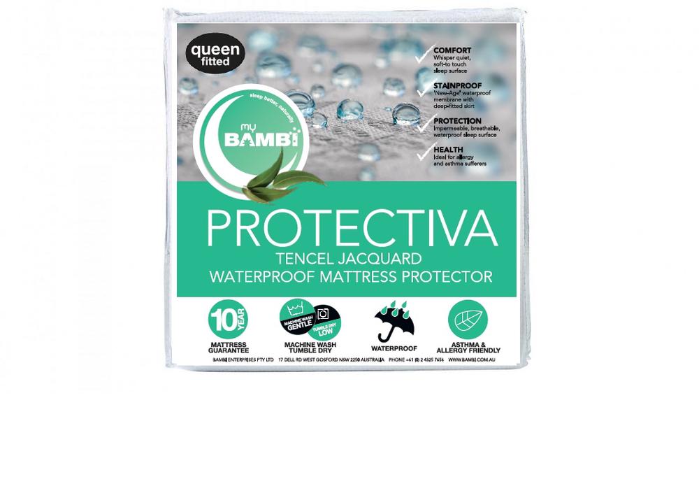 Bambi Protectiva Tencel Jacquard Waterproop Mattress Protector - King, 9313865139947
