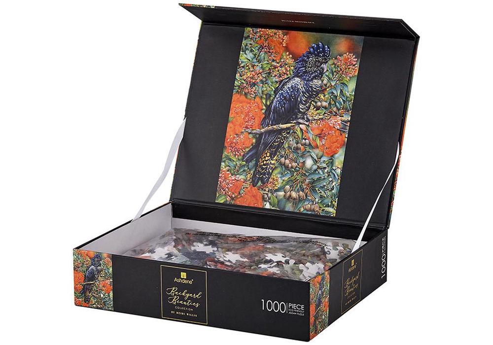 Ashdene Backyard Beauties Black Cockatoo Jigsaw Puzzle, 1000 Piece