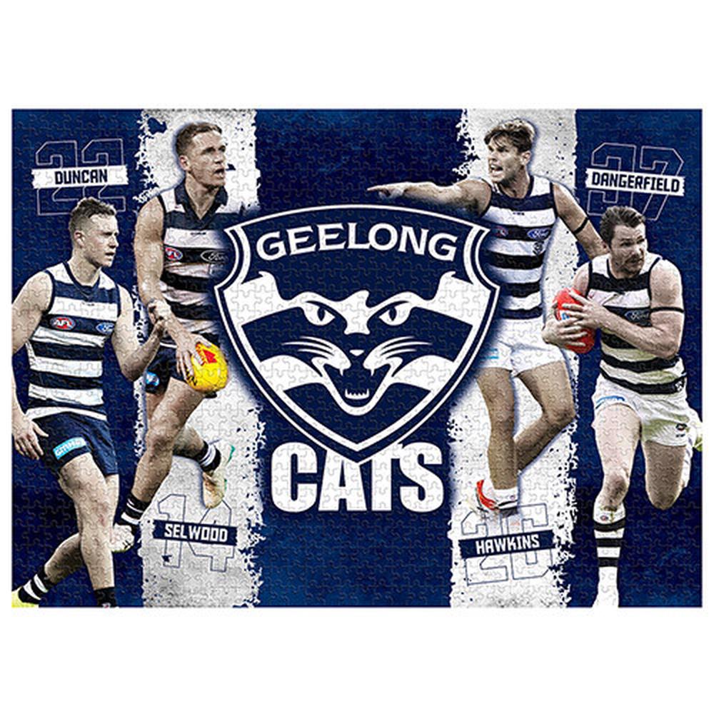 Licensing Essentials AFL Geelong Cats 4 Player Jigsaw Puzzle, 1000