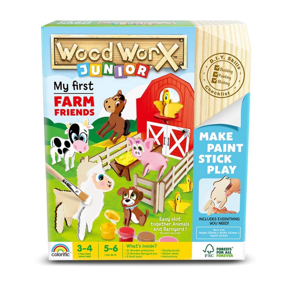 Colorific Wood Worx Junior - My First Farm Friends, 9314812177296