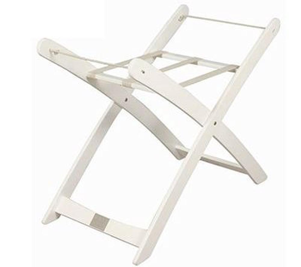 white moses basket and stand