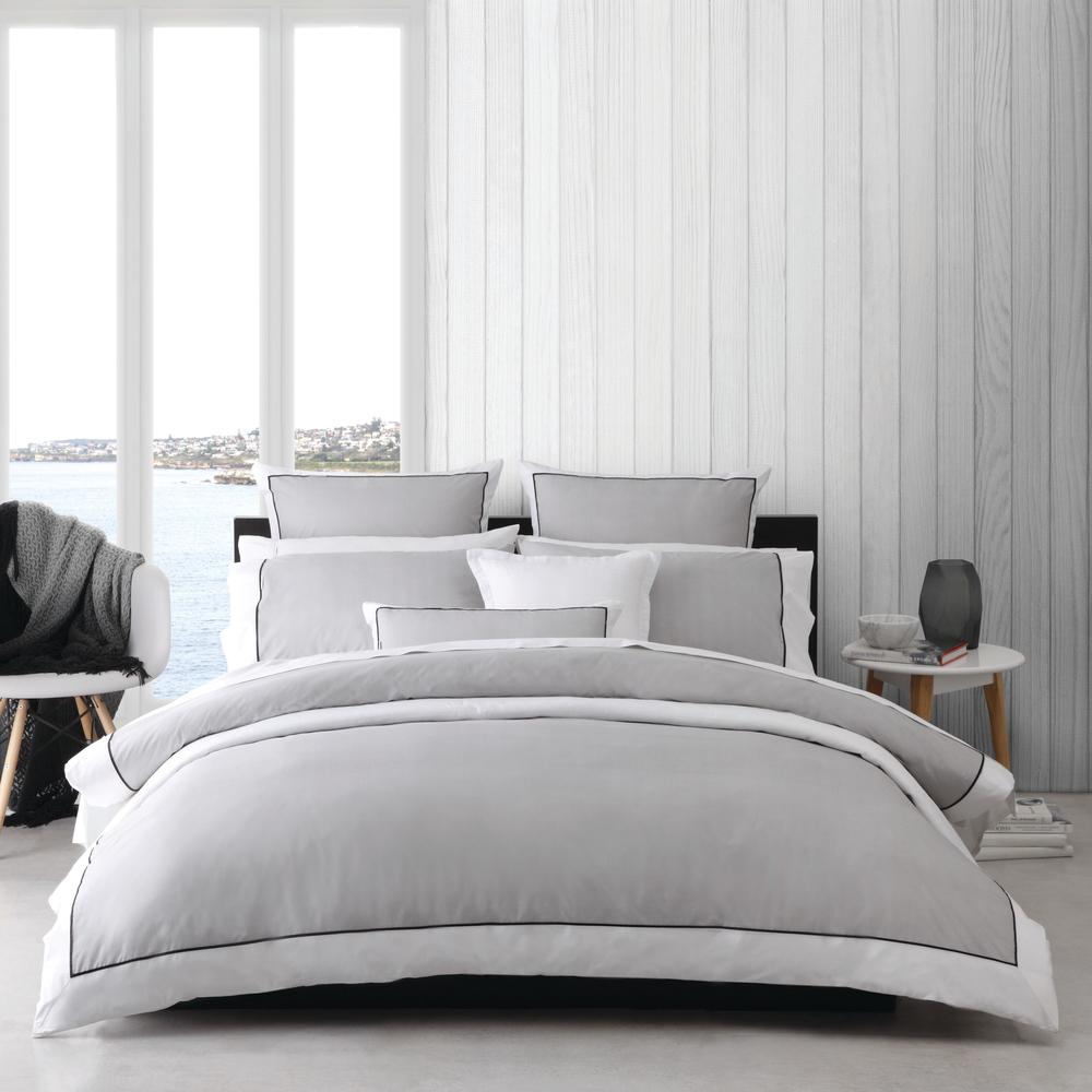 Logan & Mason Essex Quilt Cover Set (Pewter) Double Buy online at