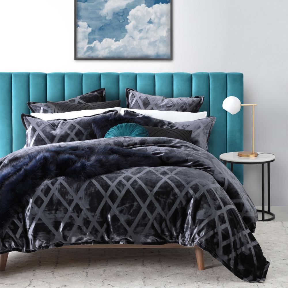 charcoal super king quilt cover