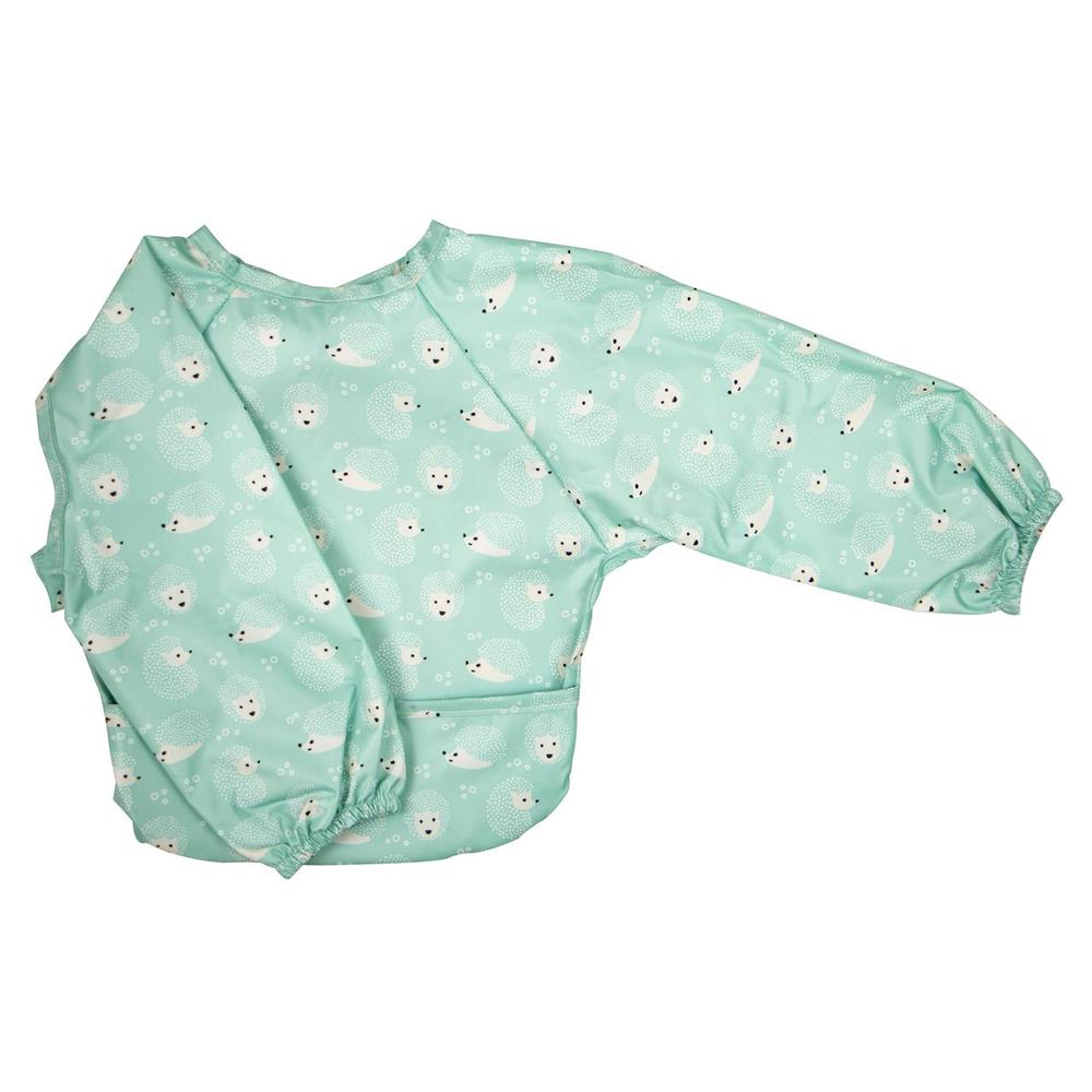 Wipe Clean Nylon Long Sleeves Bib (Hedgehog), 9315455005908