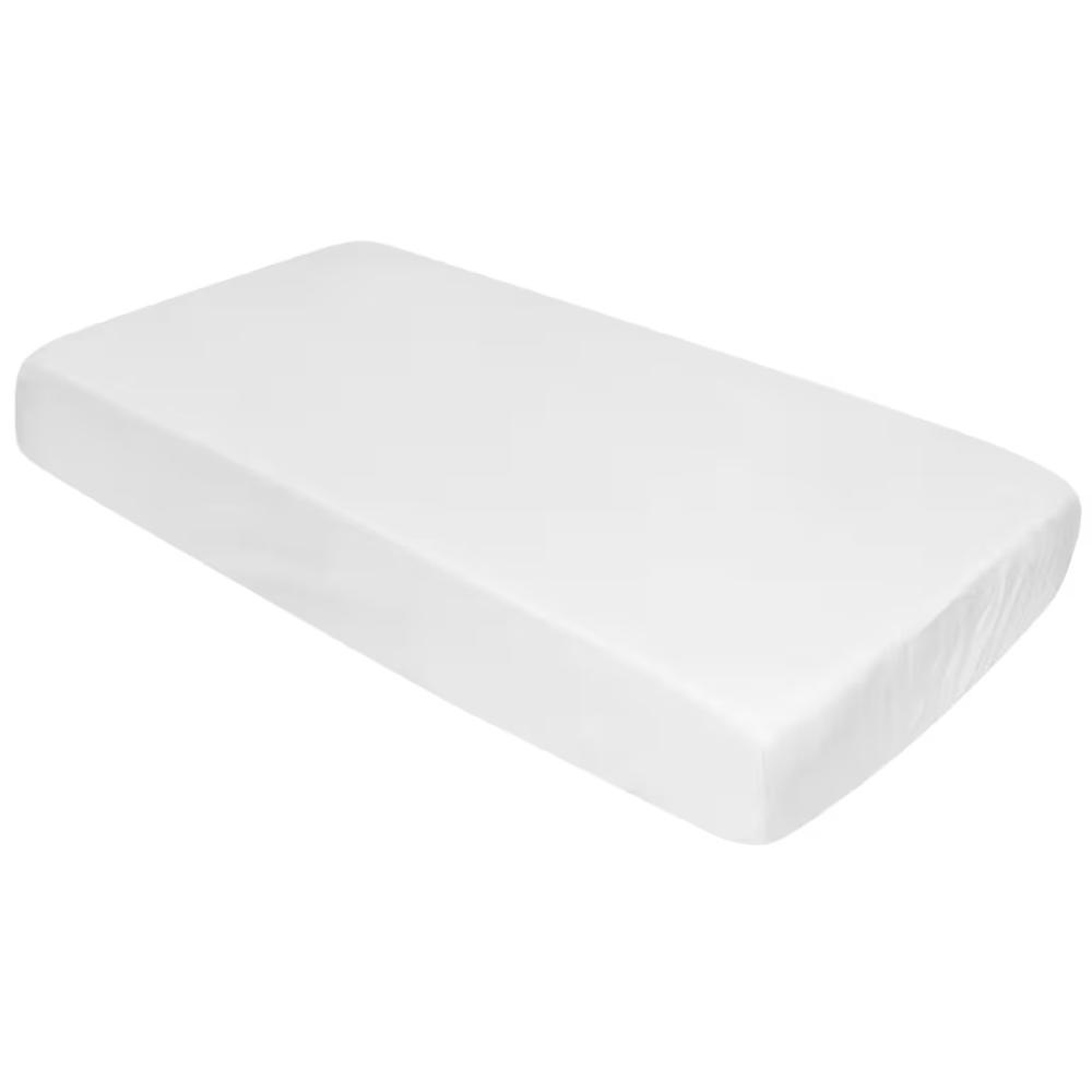 Polycotton Cot Fitted Sheet (White), 9315455130907