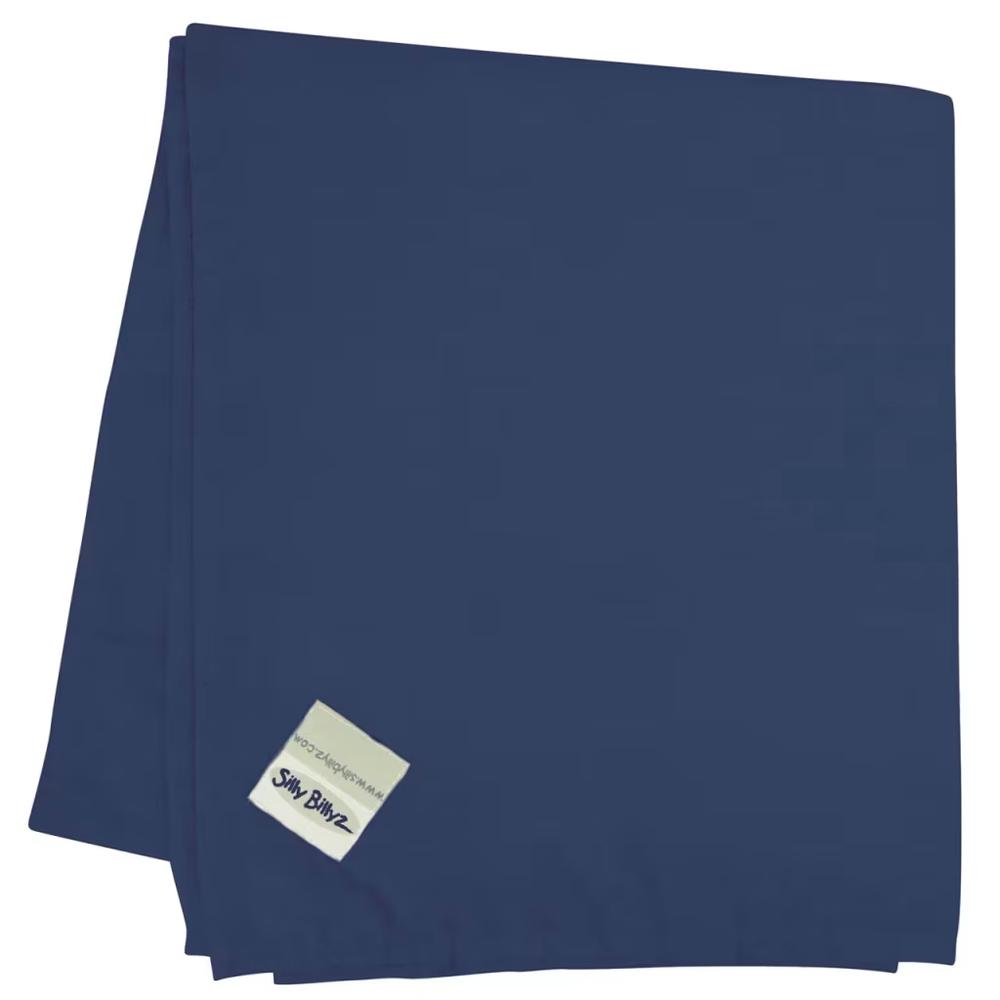 Flat Polycotton Cot Sheet (Navy), 9315455197351