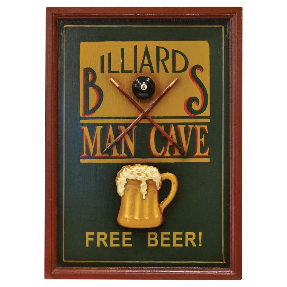 Wall Plaque Man Cave - Billiards, 9315455400215