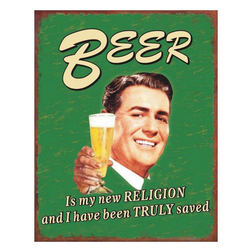 Metal Plaque - Beer Is My New Religion, 9315455401656