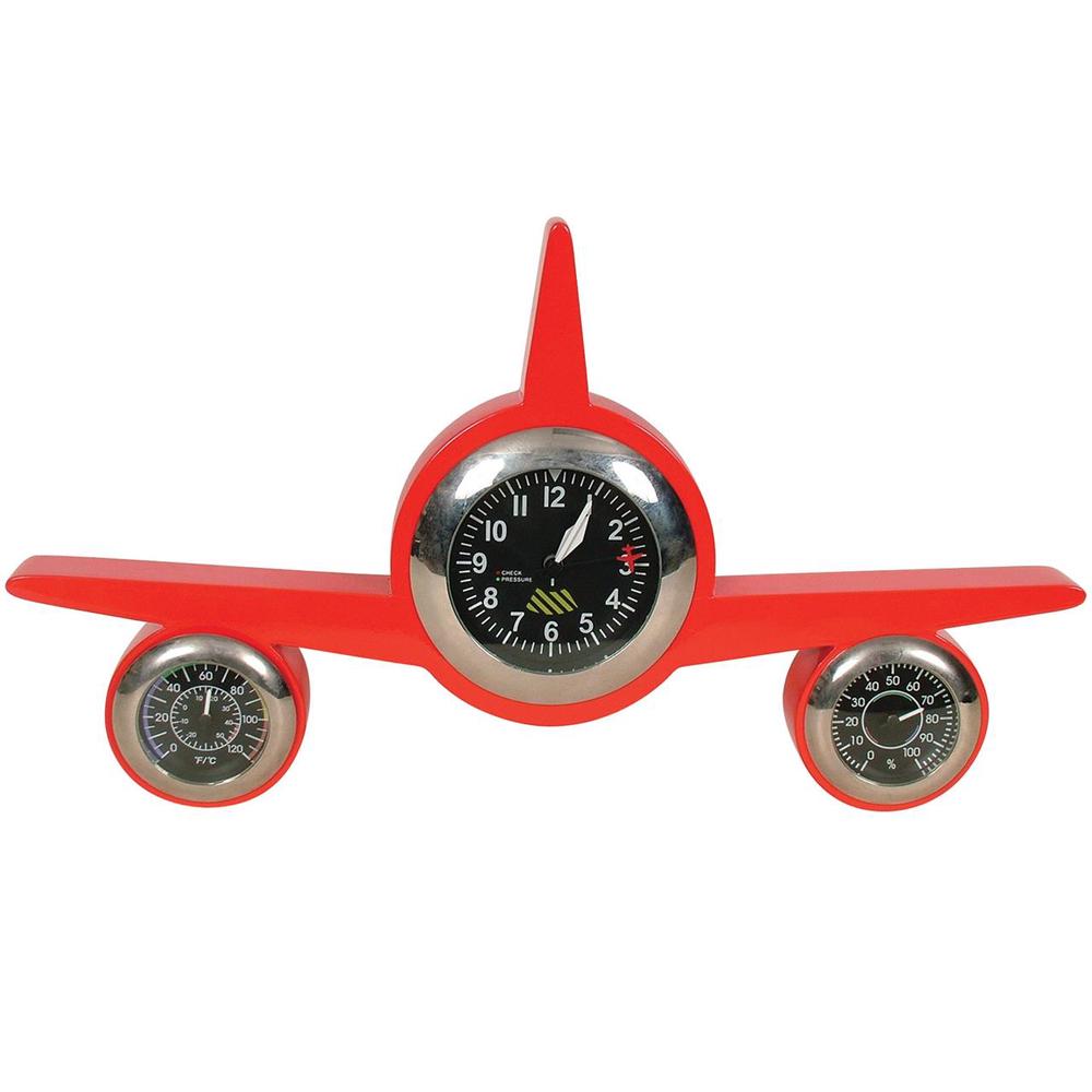 Retro Weather Clock (Plane Red), 9315455411907