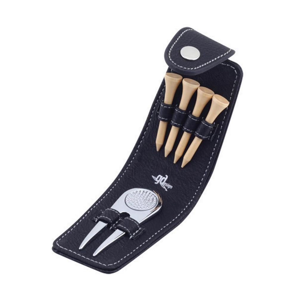 GDesign Golf Tees And Divot Tool In Case (Black), 9315455412379