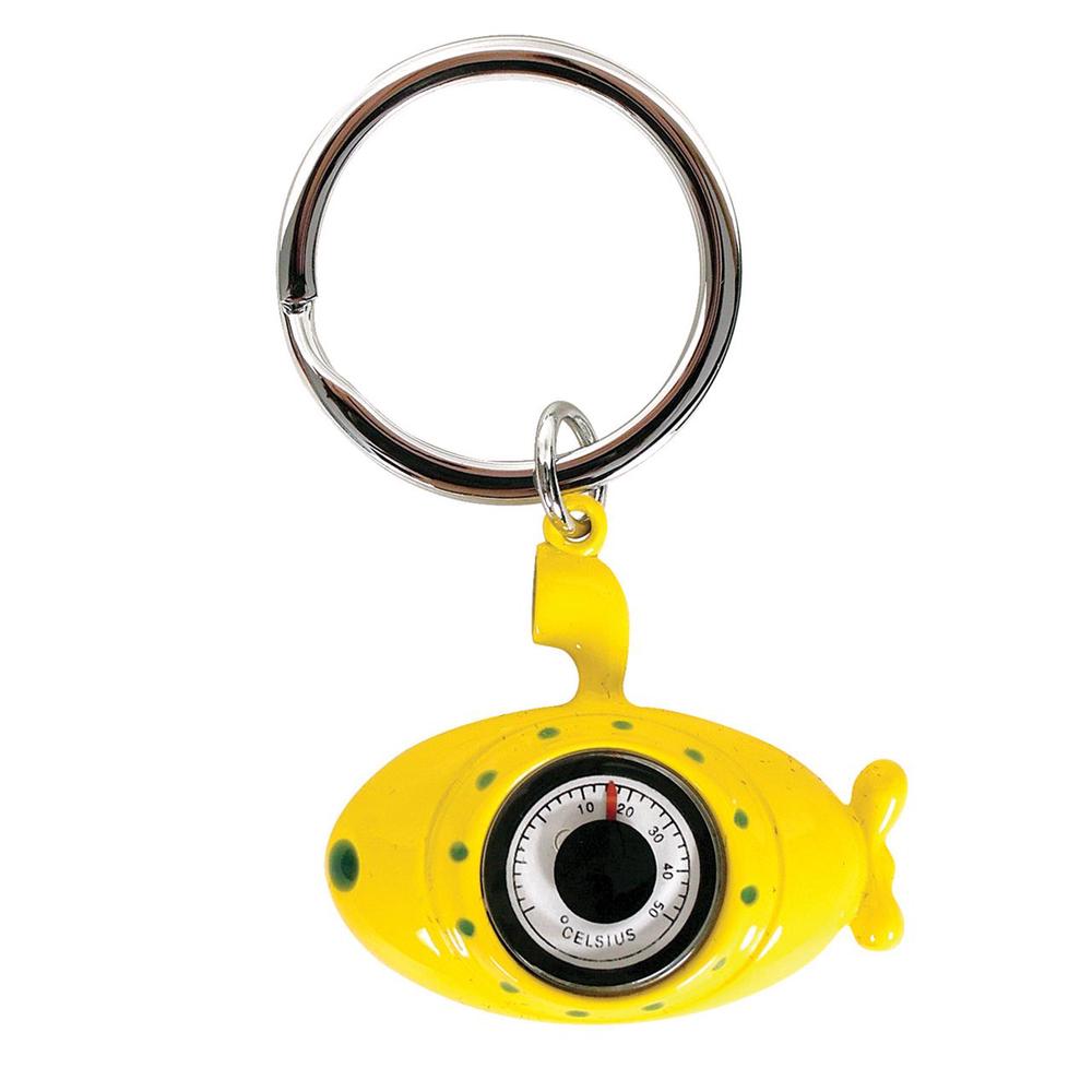 Submarine With Thermometer Keyring (Yellow), 9315455420428
