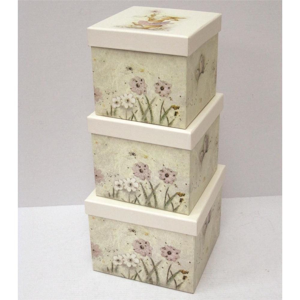 B-Parker Fairy Whisper Square Nested Boxes Gift, 3 Pieces, 9315455462190