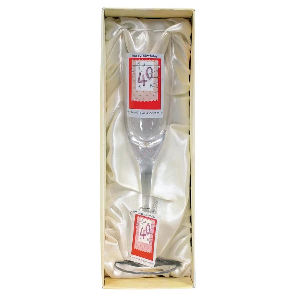 Dakota Happy 40th Bday Sukasa Single Flute, 9315455465634