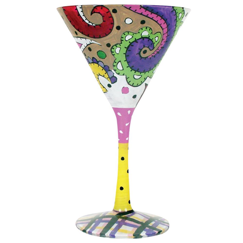 Coyote Hand Painted Martini (Pretty Paisley), 9315455466204