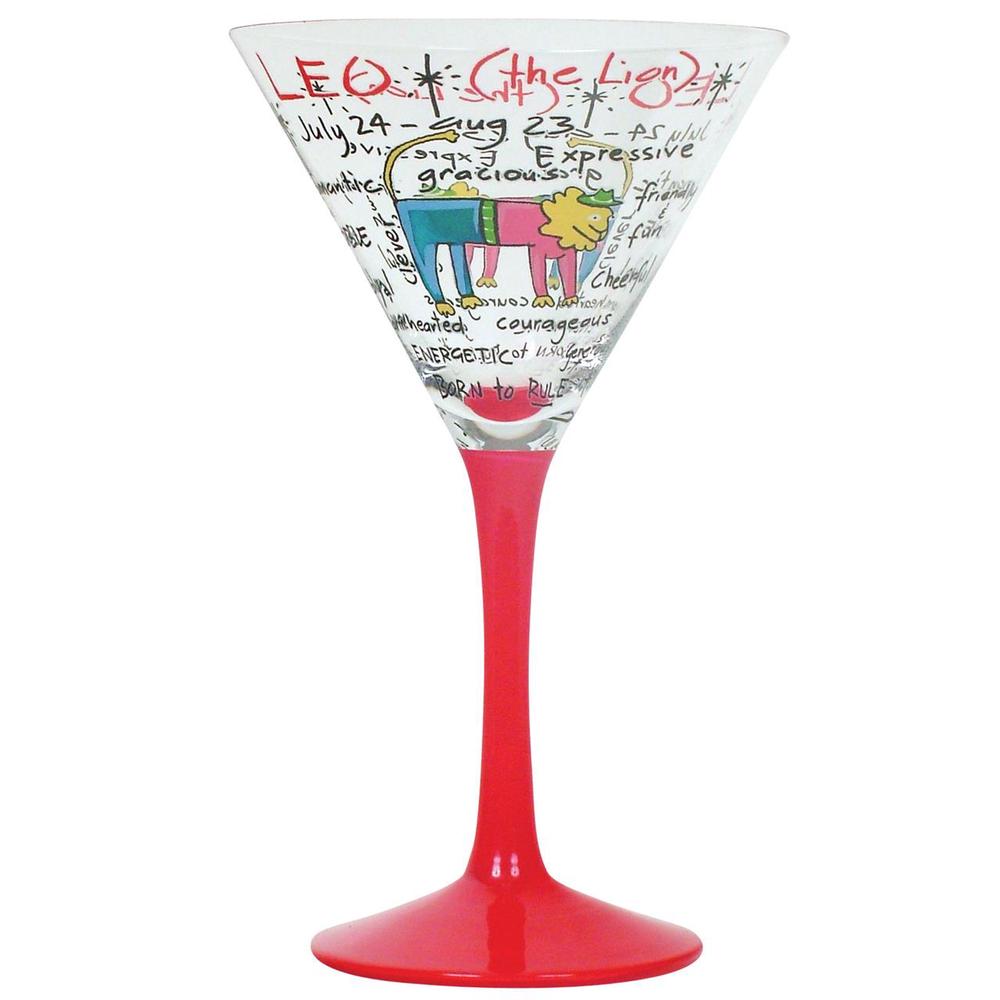 Coyote Hand Painted Martini Zodiac (Leo), 9315455470454
