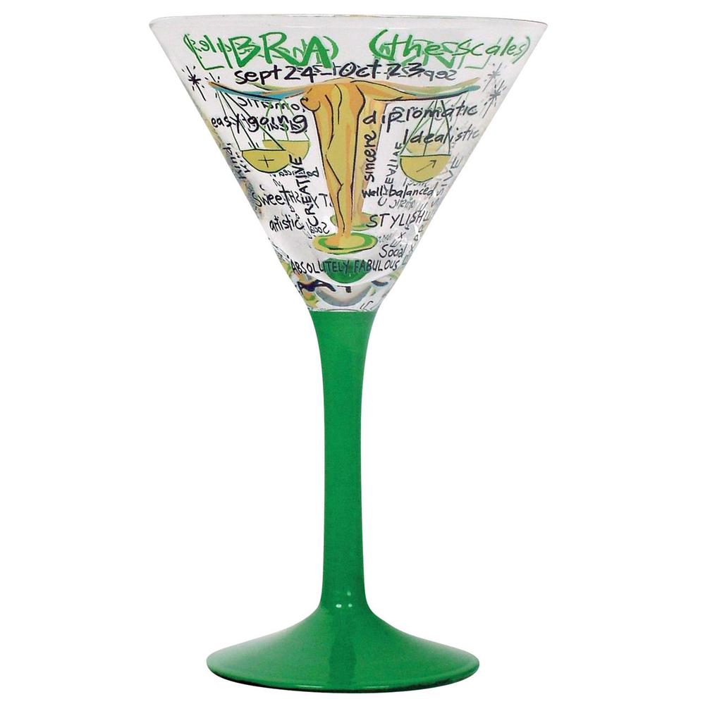 Coyote Hand Painted Martini Zodiac (Libra), 9315455470478