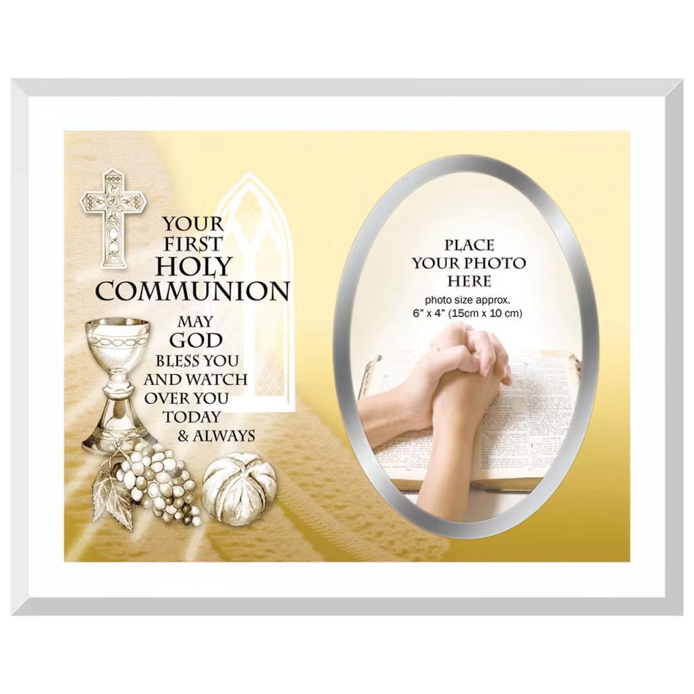 Dakota Your First Holy Communion Glass Frame, 9315455489524