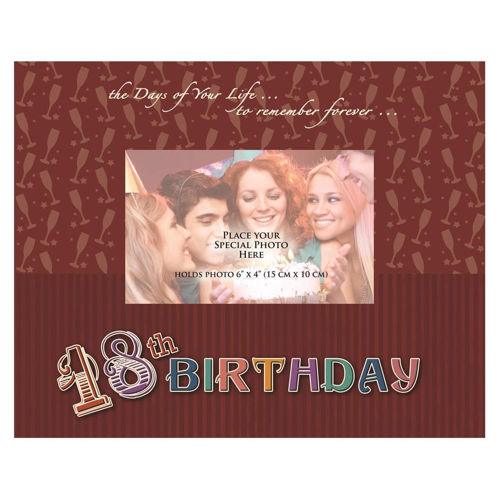 Glass Frame 18th Birthday, 9315455489722