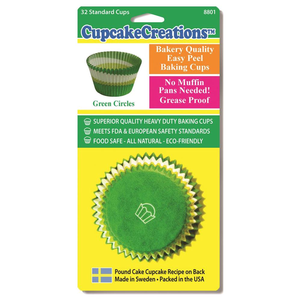 Green Circle Cupcake, 32 Pieces, 9315455566010