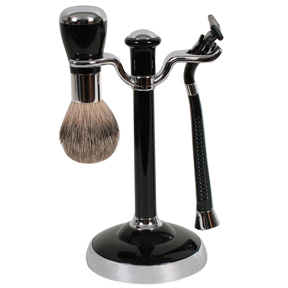 Comoy WG Shave Set Mak3 (Black/Chrome), 9315455645012