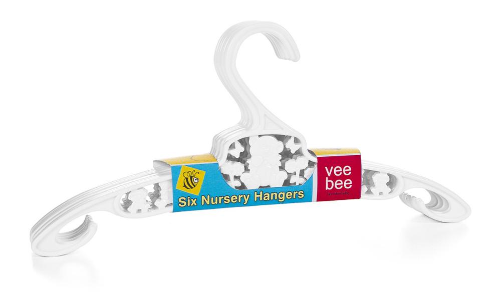 Plastic Hangers, 6 Pack (White), 9315517069169