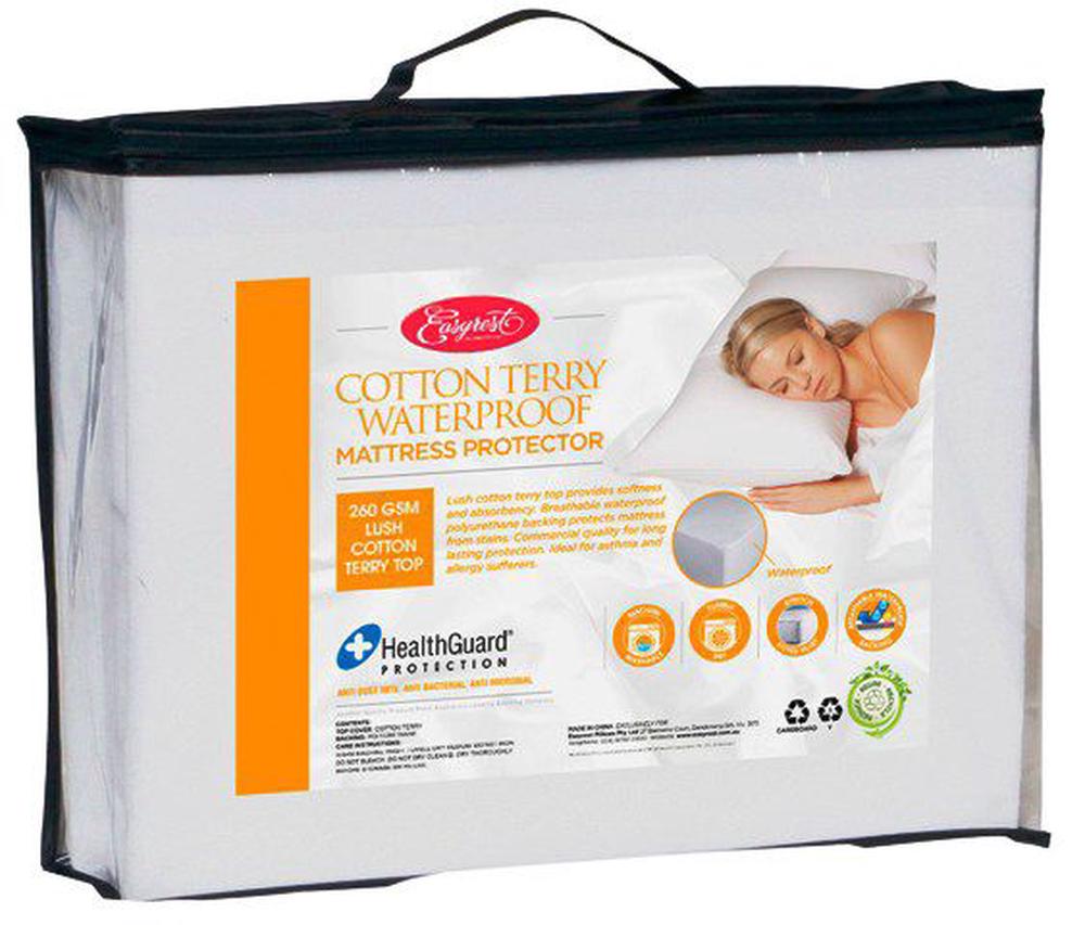 Easyrest Cotton Terry Waterproof Mattress Protector King Single Buy
