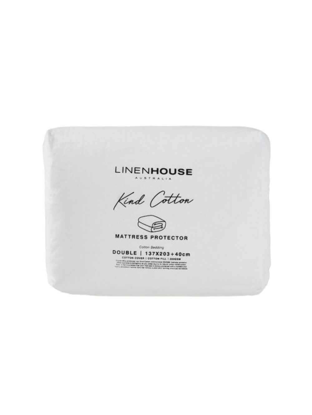 Linen House Kind Cotton Mattress Protector (White) - Double by Linen House - ISBN: 9317146438958