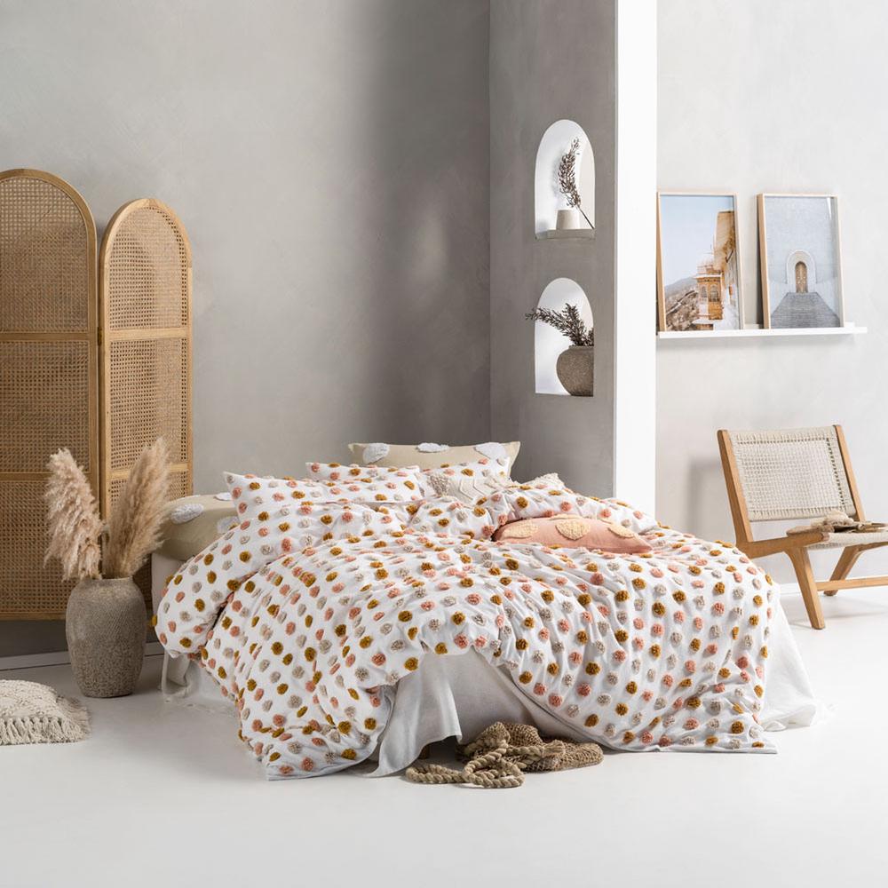 Linen House Haze Quilt Cover Set (Pink Sand) Super King Buy online